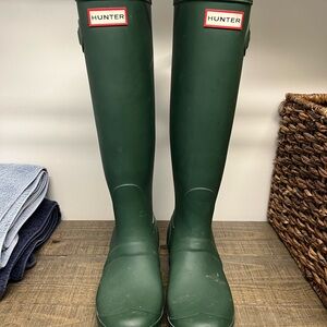 Hunter Green Rain Boots